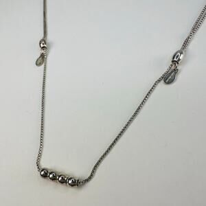 Alex and Ani Sterling Silver Adjustable Slide Beaded Necklace